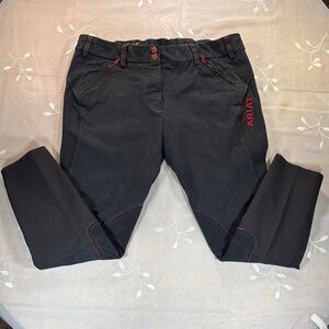 Ariat Prix Black Skinny Equestrian Pants Riding Breeches Knee Patch Woman 34L